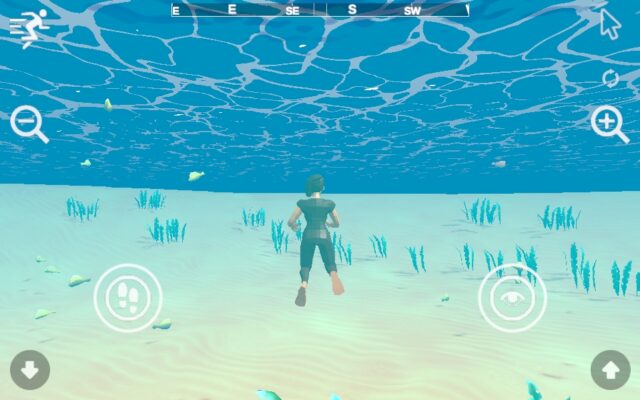 Tropical Island 3 – 3D WebGL mobile touch …mit Fischen