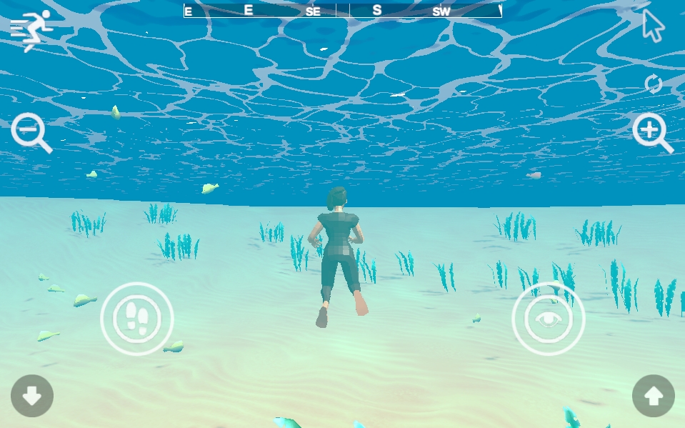 Tropical Island 3 – 3D WebGL mobile touch …mit Fischen
