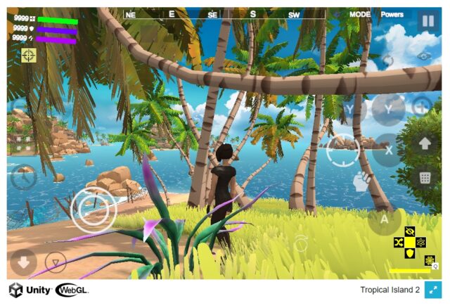 Unity 3D WebGL auf mobilen Webbrowsern mit Controls …geht doch…mit GKC Controller in Tropical Island 2