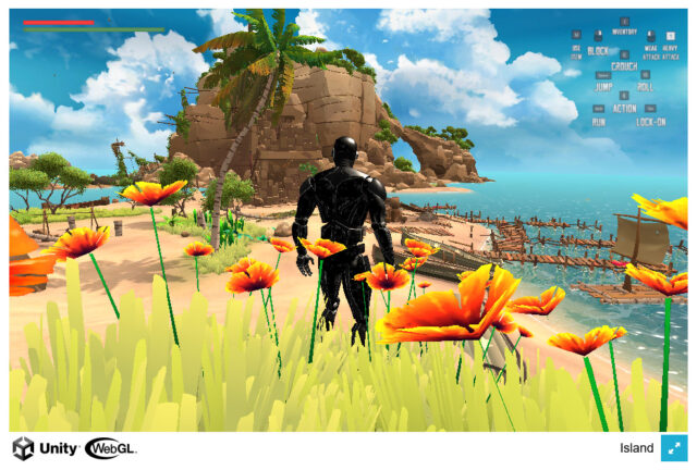 Tropical Island 1 – 3D WebGL Urlaub on demand mit Terminator